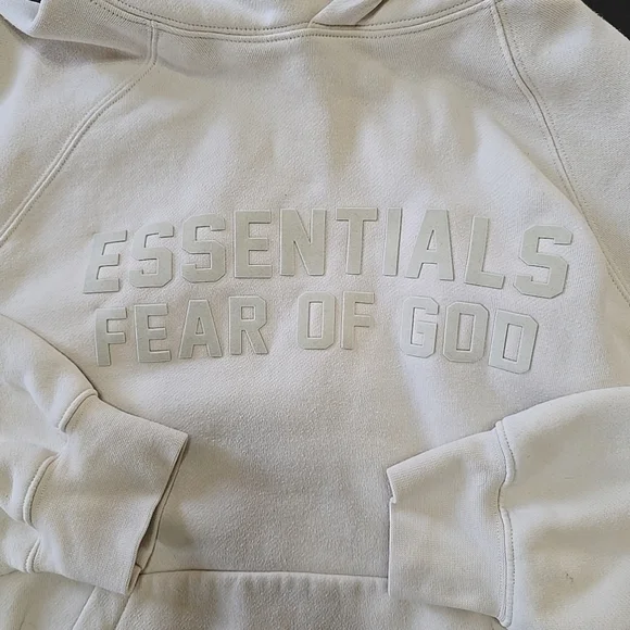 Fear of God Essentials Cream Hoodie Unisex Adult Size XS Some Flaws See Pics - Picture 2 of 14